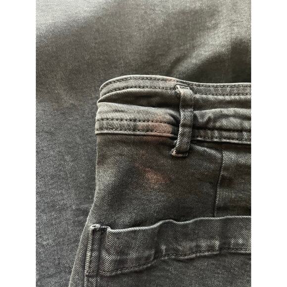 Zara Straight Wide Legs Jeans Baggy Solid Black Size 4 - Picture 8 of 8